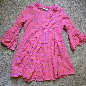 Devotion Twins Vibrant Pink Textured Dress